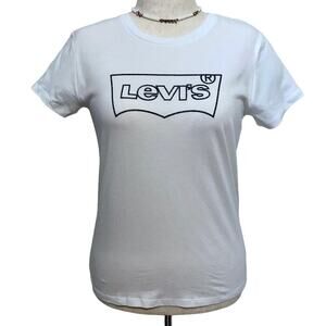 Levi's NWT White Graphic Tee Women M